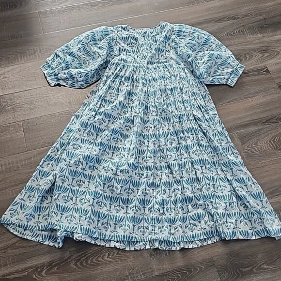 ❄️ Le Bazar Coastal block print Dress ❄️ - Picture 1 of 4
